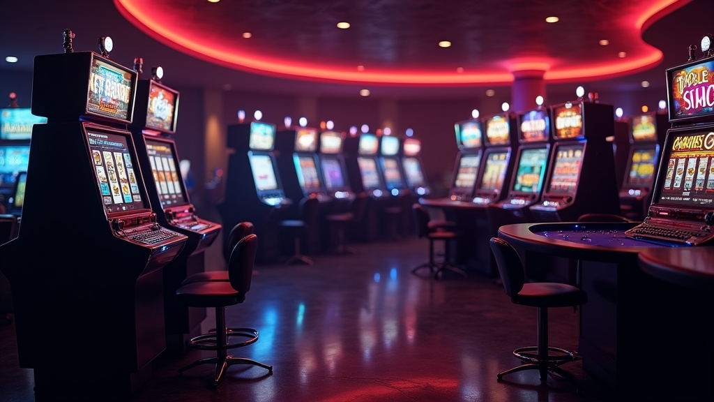 Casino lobby showing eligible slot games and shadowed excluded table games